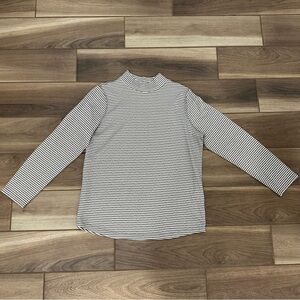 Chico's Monochrome Striped Turtleneck Sweater